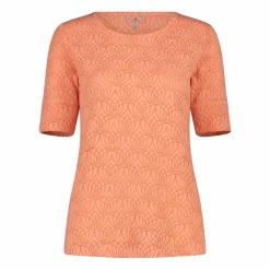 T-shirt a maniche corte con effetto semitrasparente da Donna