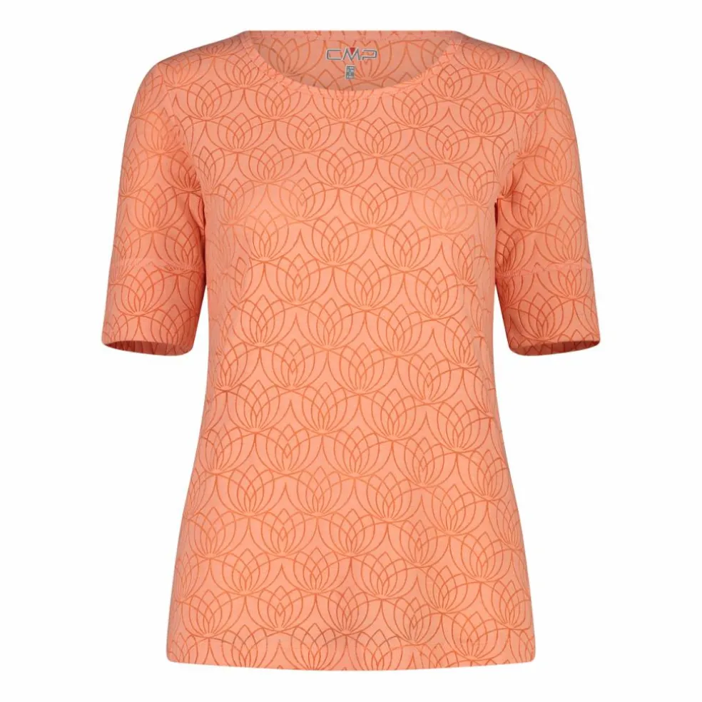 T-shirt a maniche corte con effetto semitrasparente da Donna