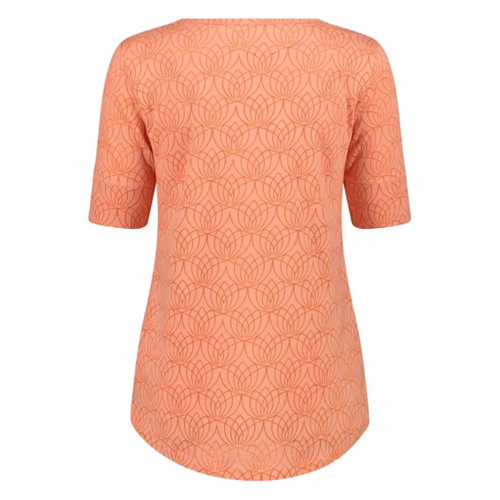 T-shirt a maniche corte con effetto semitrasparente da Donna