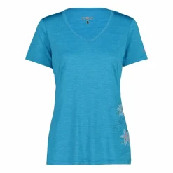 T-shirt collo largo in light jersey da donna