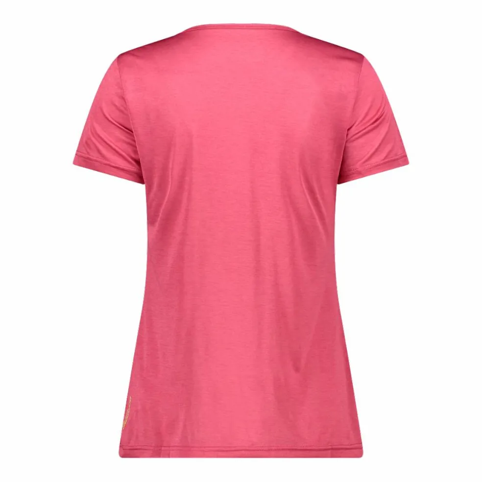 T-shirt collo largo in light jersey da donna
