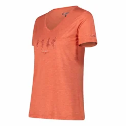 T-shirt collo largo in light jersey da donna