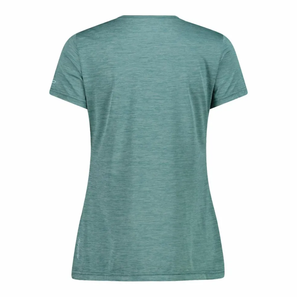 T-shirt collo largo in light jersey da donna