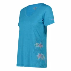 T-shirt collo largo in light jersey da donna