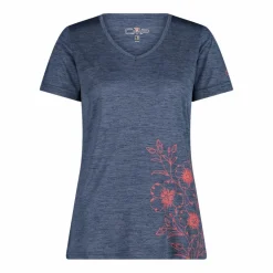 T-shirt collo largo in light jersey da donna