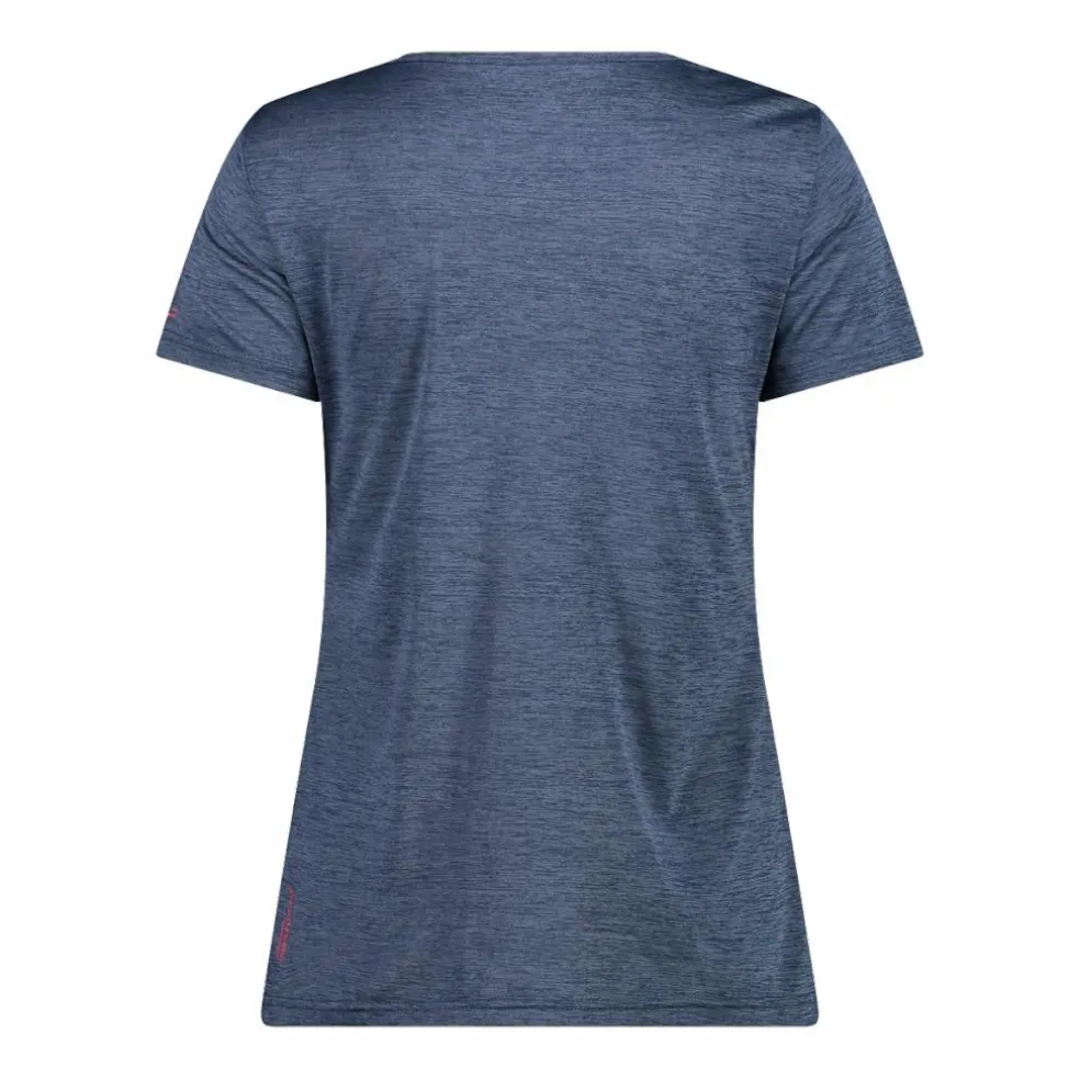 T-shirt collo largo in light jersey da donna