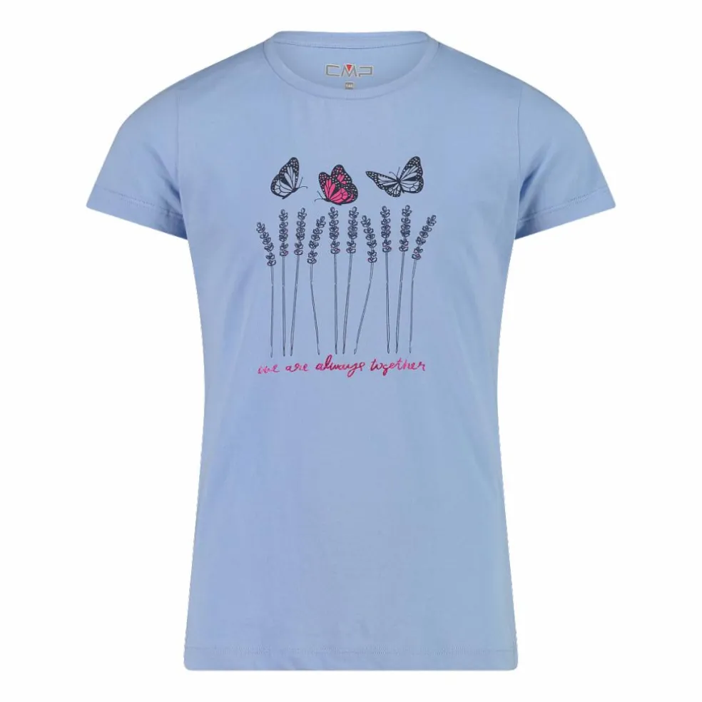 T-shirt da bambina in cotone biologico