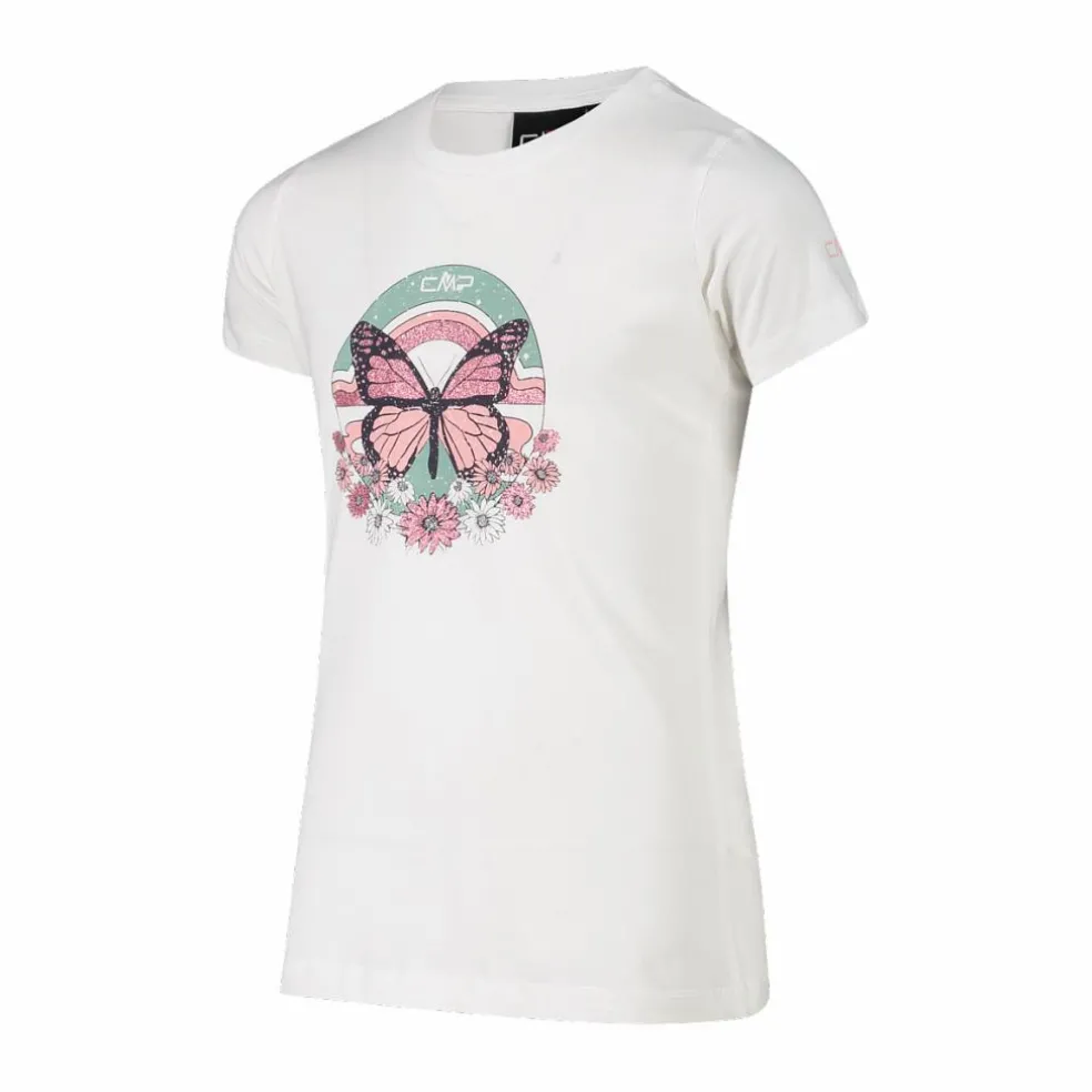 T-shirt da bambina in cotone biologico