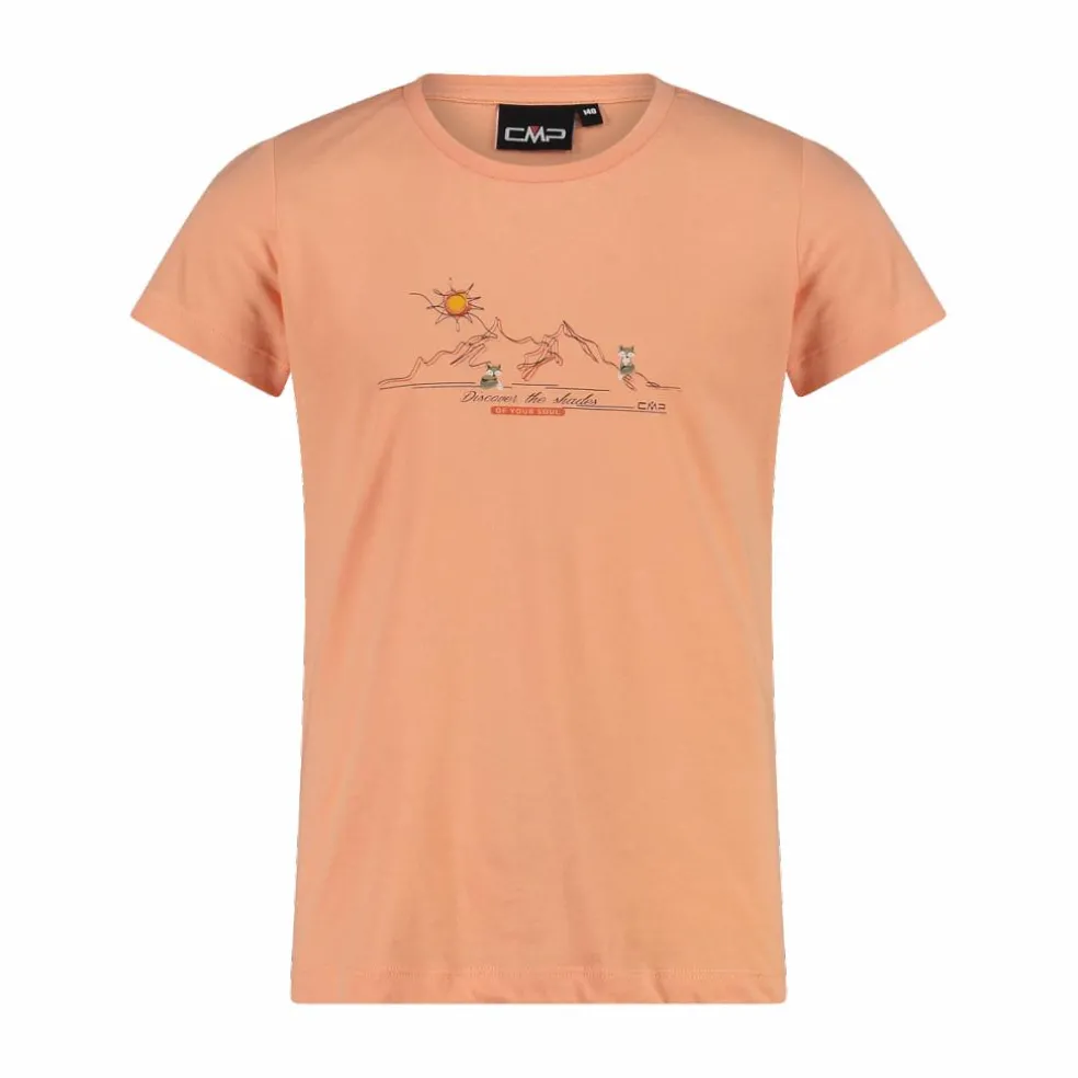 T-shirt da bambina in cotone biologico