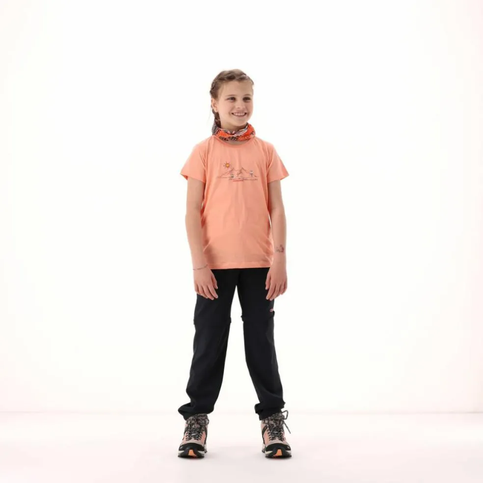 T-shirt da bambina in cotone biologico