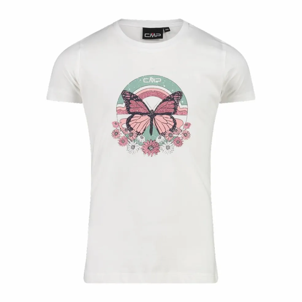 T-shirt da bambina in cotone biologico