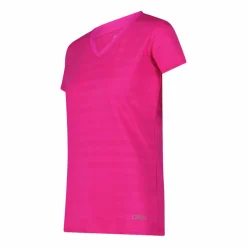 T-shirt donna con inserti in mesh orizzontali
