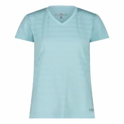 T-shirt donna con inserti in mesh orizzontali