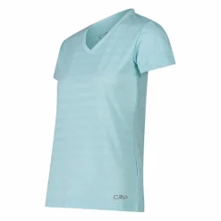 T-shirt donna con inserti in mesh orizzontali