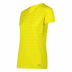 T-shirt donna con inserti in mesh orizzontali