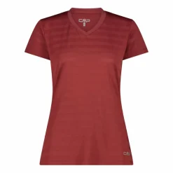 T-shirt donna con inserti in mesh orizzontali