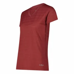 T-shirt donna con inserti in mesh orizzontali