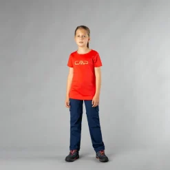 T-shirt girocollo con logo CMP da bambina
