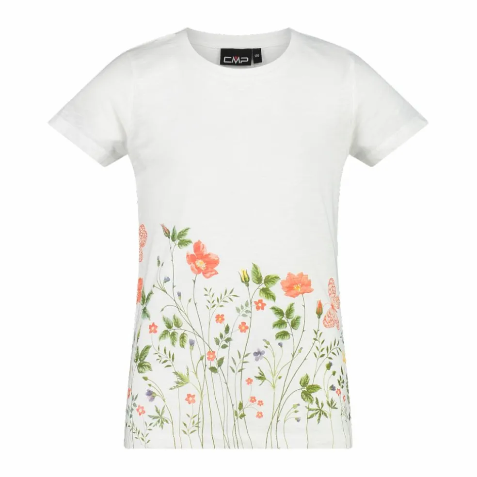 T-shirt in cotone slub jersey da bambina