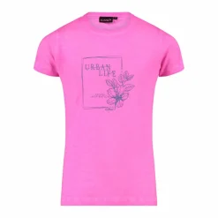 T-shirt in cotone slub jersey da bambina