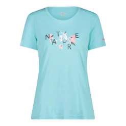T-shirt piquet con stampa sul fronte da donna