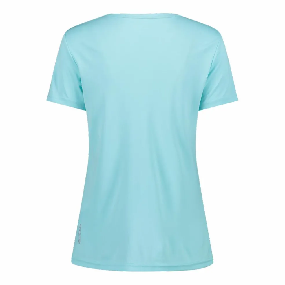 T-shirt piquet con stampa sul fronte da donna