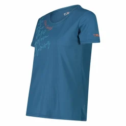T-shirt piquet con stampa sul fronte da donna