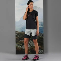 T-shirt piquet con stampa sul fronte da donna