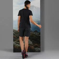 T-shirt piquet con stampa sul fronte da donna