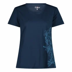 T-shirt piquet con stampa sul fronte da donna