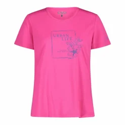 T-shirt piquet con stampa sul fronte da donna