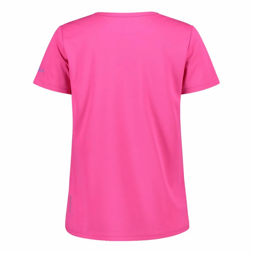 T-shirt piquet con stampa sul fronte da donna