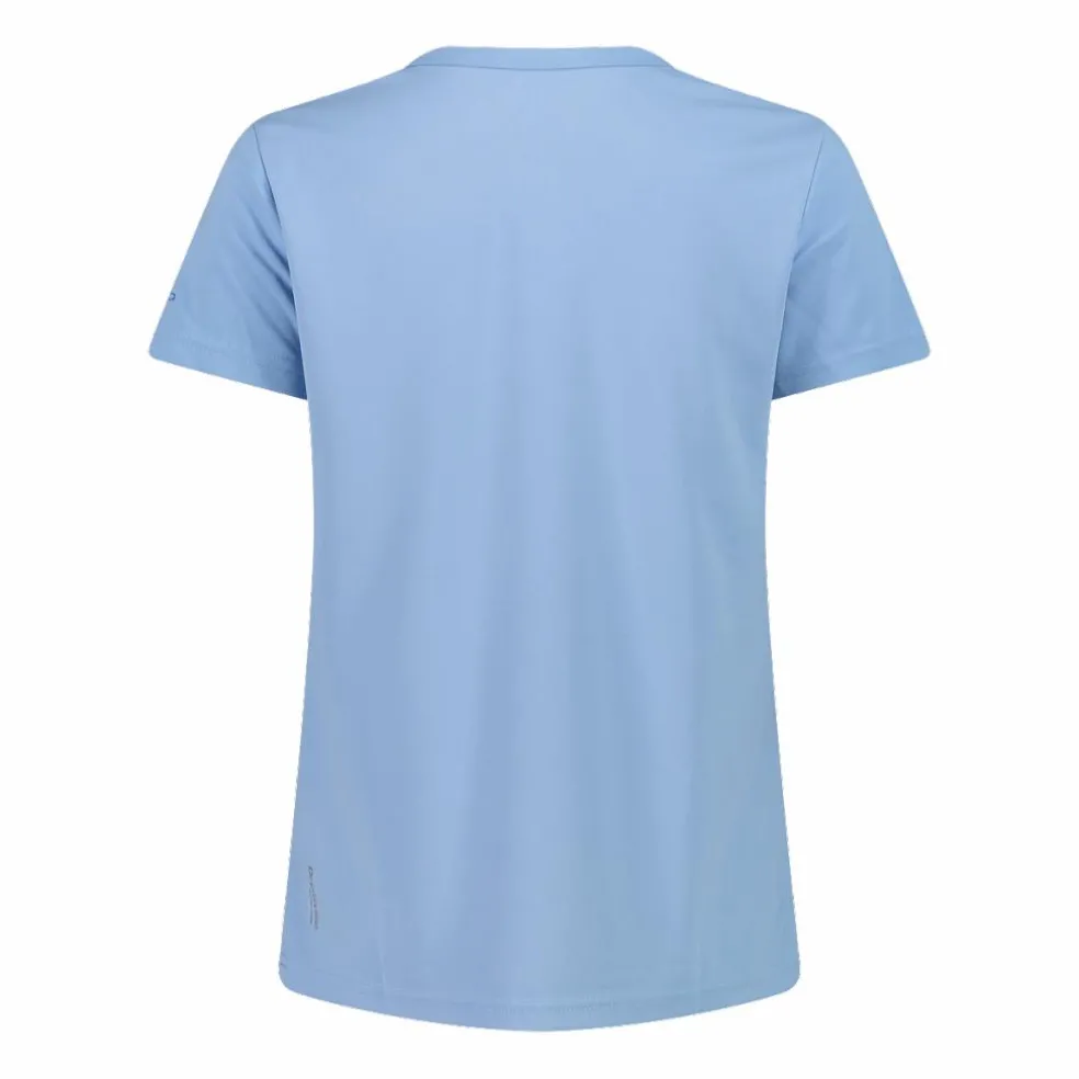 T-shirt piquet con stampa sul fronte da donna