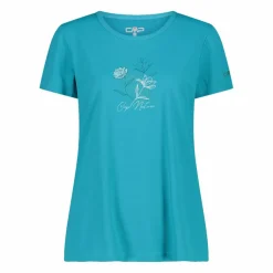 T-shirt piquet con stampa sul fronte da donna