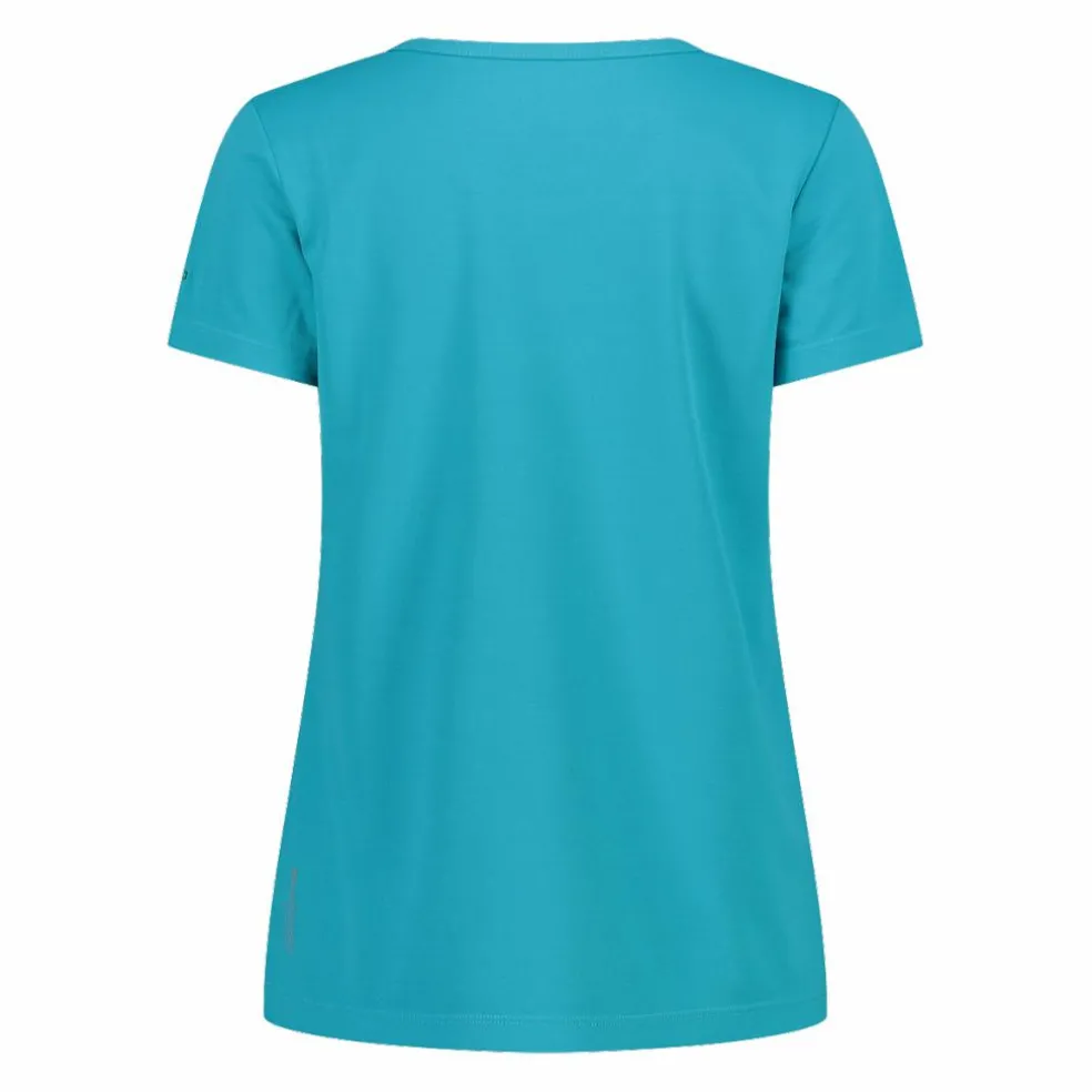 T-shirt piquet con stampa sul fronte da donna