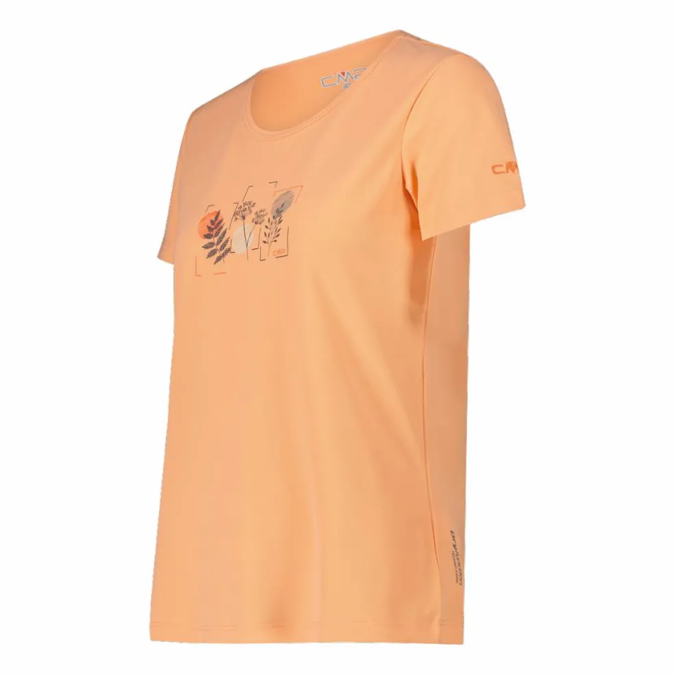T-shirt piquet con stampa sul fronte da donna