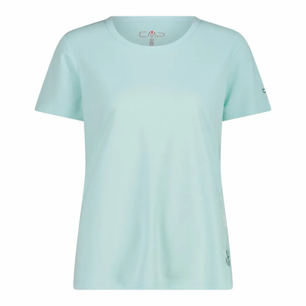 T-shirt piquet con stampa sul fronte da donna