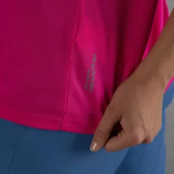 T-shirt piquet con stampa sul fronte da donna