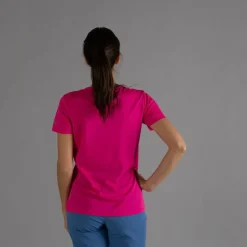 T-shirt piquet con stampa sul fronte da donna