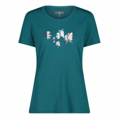 T-shirt piquet con stampa sul fronte da donna