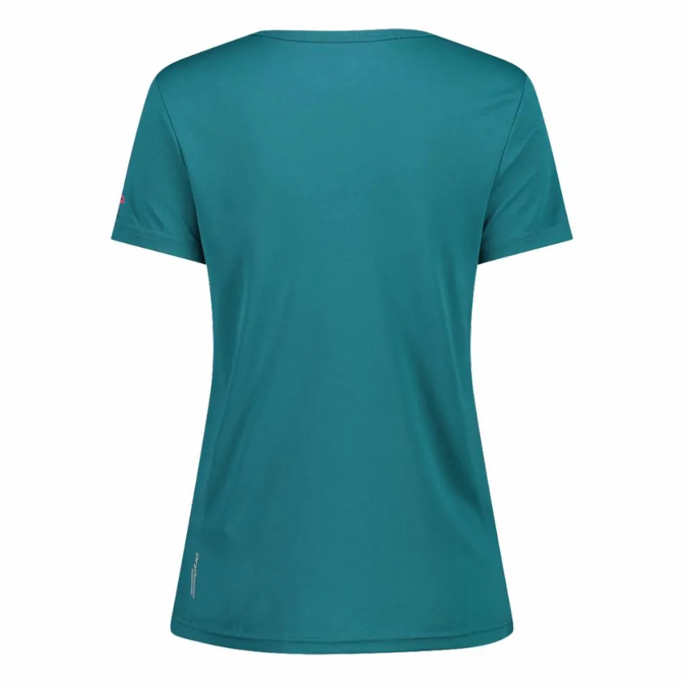 T-shirt piquet con stampa sul fronte da donna