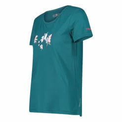 T-shirt piquet con stampa sul fronte da donna