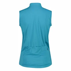 T-Shirt tecnica a mezza zip senza maniche da ciclismo da Donna