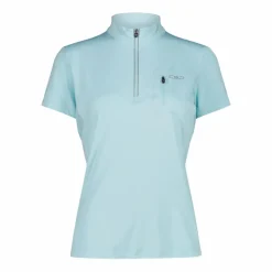T-Shirt tecnica a mezza zip con taschino da ciclismo da Donna