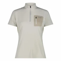 T-Shirt tecnica a mezza zip con taschino da ciclismo da Donna