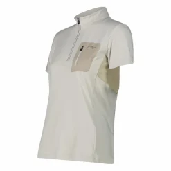 T-Shirt tecnica a mezza zip con taschino da ciclismo da Donna