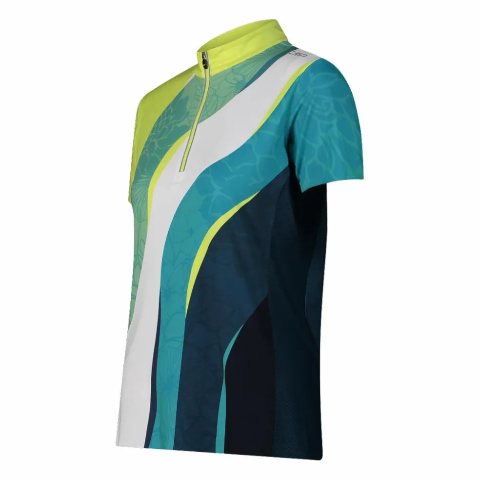 T-Shirt tecnica a mezza zip da ciclismo da Donna