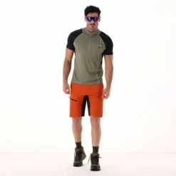 T-shirt tecnica da ciclismo con mezza zip da Uomo