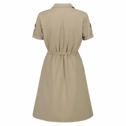 Vestito da donna con collo a polo in tessuto stretch